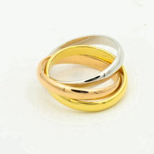 TRINITY RING GOLD ROSE GOLD SILVER