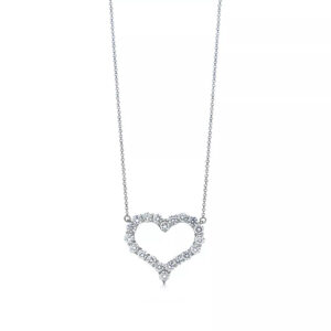 LARGE DIAMOND HEART NECKLACE