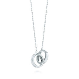 INTERLOCKING CIRCLES PENDANT SILVER SMALL NECKLACE