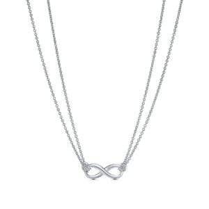 SILVER INFINITY DOUBLE CHAIN NECKLACE