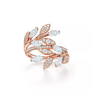 VICTORIA DIAMOND VINE BYPASS RING ROSE GOLD