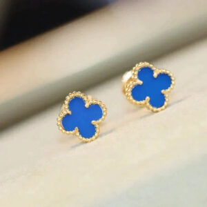 CLOVER MINI 9.5MM TURQUOISE EARRINGS