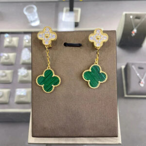 CLOVER  2 MOTIFS  DIAMOND  EARRINGS (MULTIPLE CHOICES）