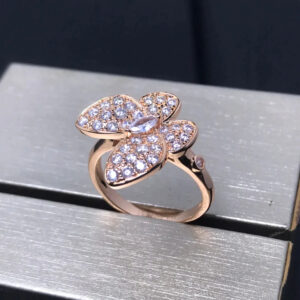 BUTTERFLY PINK GOLD DIAMOND RING