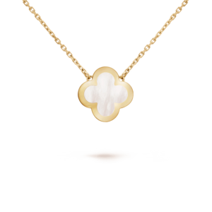 PURE CLOVER ROSE GOLD MOP NECKLACE