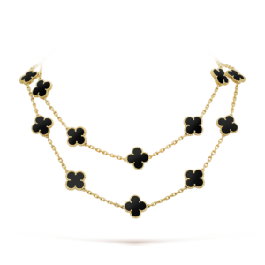 CLOVER 20 MOTIFS ONYX NECKLACE