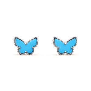 BUTTERFLY TURQUOISE EARRINGS  SILVER