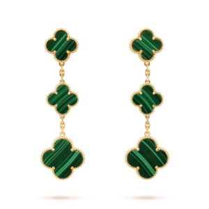 CLOVER MALACHITE 3 MOTIFS GOLD