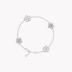 WILDFLOWER 4 MOTIFS DIAMOND BRACELET SILVER