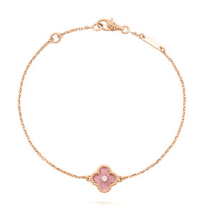 CLOVER SINGLE PINK FLOWER BRACELET