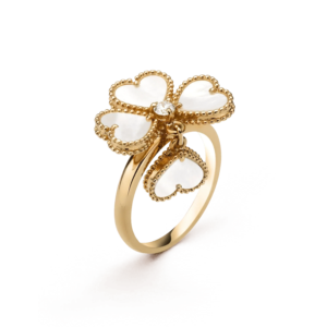 SWEET CLOVER WHITE MOP RING