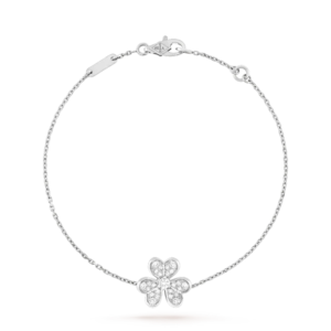 FRIVOLE FLOWER DIAMOND BRACELET SILVER