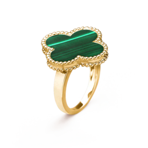 CLOVER MALACHITE RING