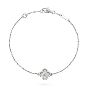 CLOVER  SINGLE FLOWER BRACELET SILVER