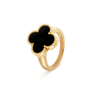 CLOVER ONYX RING