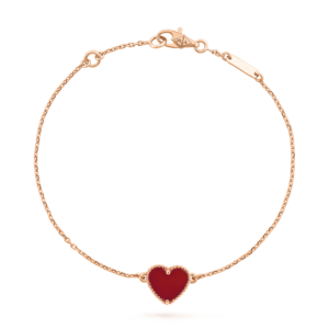 HEART CARNELIAN ROSE GOLD BRACELET