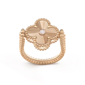 CLOVER RIVERSIBLE PINK GOLD RING